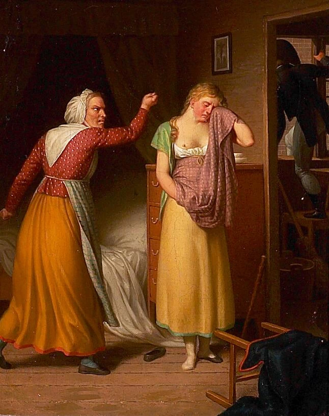La storia di una donna caduta. L'amante fugge dalla finestra - 1808